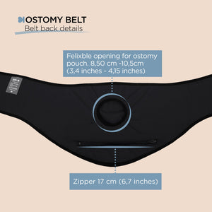 Ostomy Belt for Men preto - para homem | SIIL Ostomy
